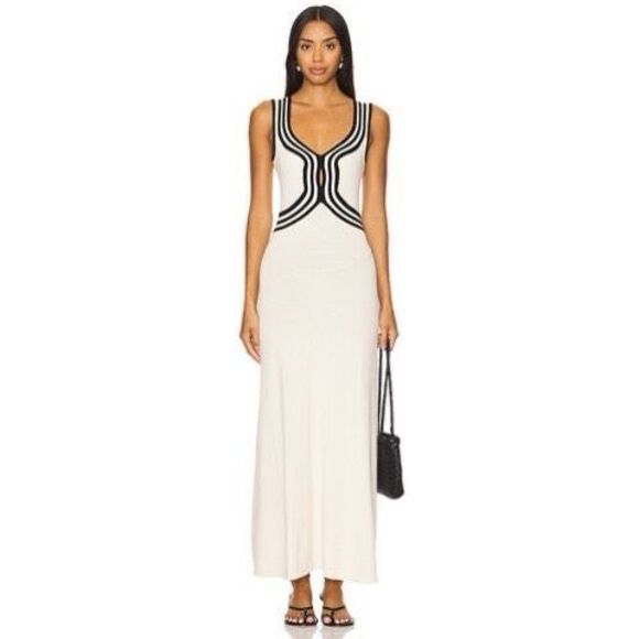 Sovere - Swell Knit Dress in Ecru/Black Small - Picture 4 of 11